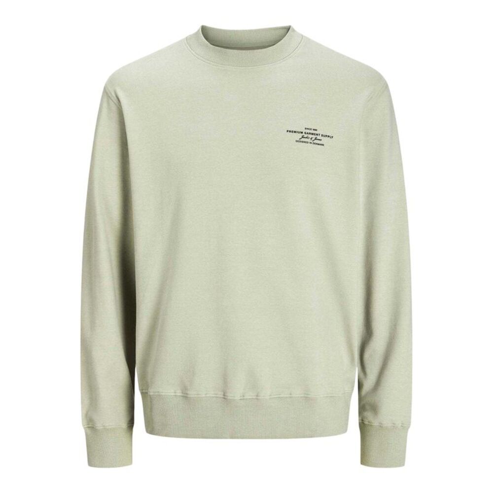 Jack And Jones Mens Logo Crew Neck Sweatshirt / Aqua Grey